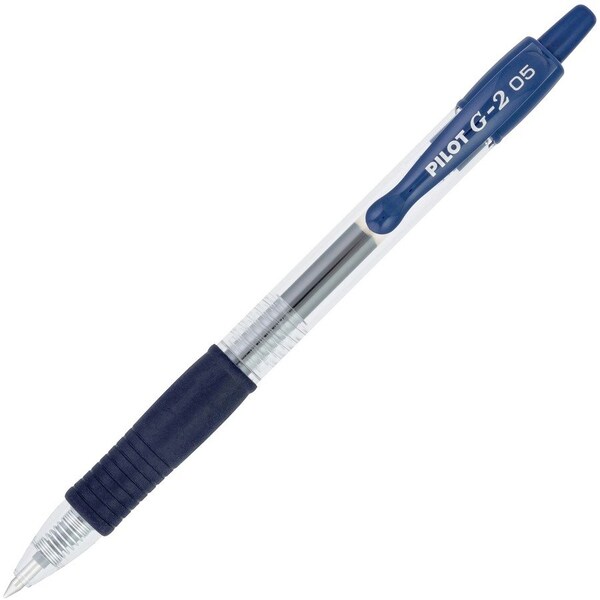 Pen, Gel, 0.5mm Point, 3/5"Wx3/5"Lx5-3/4"H, 12/DZ, Navy PK